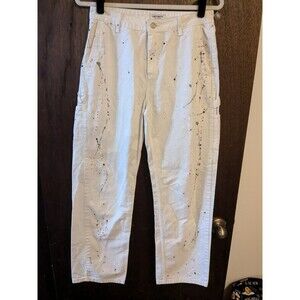 Carhartt WIP White Paint-Splatter Straight Leg Pants
